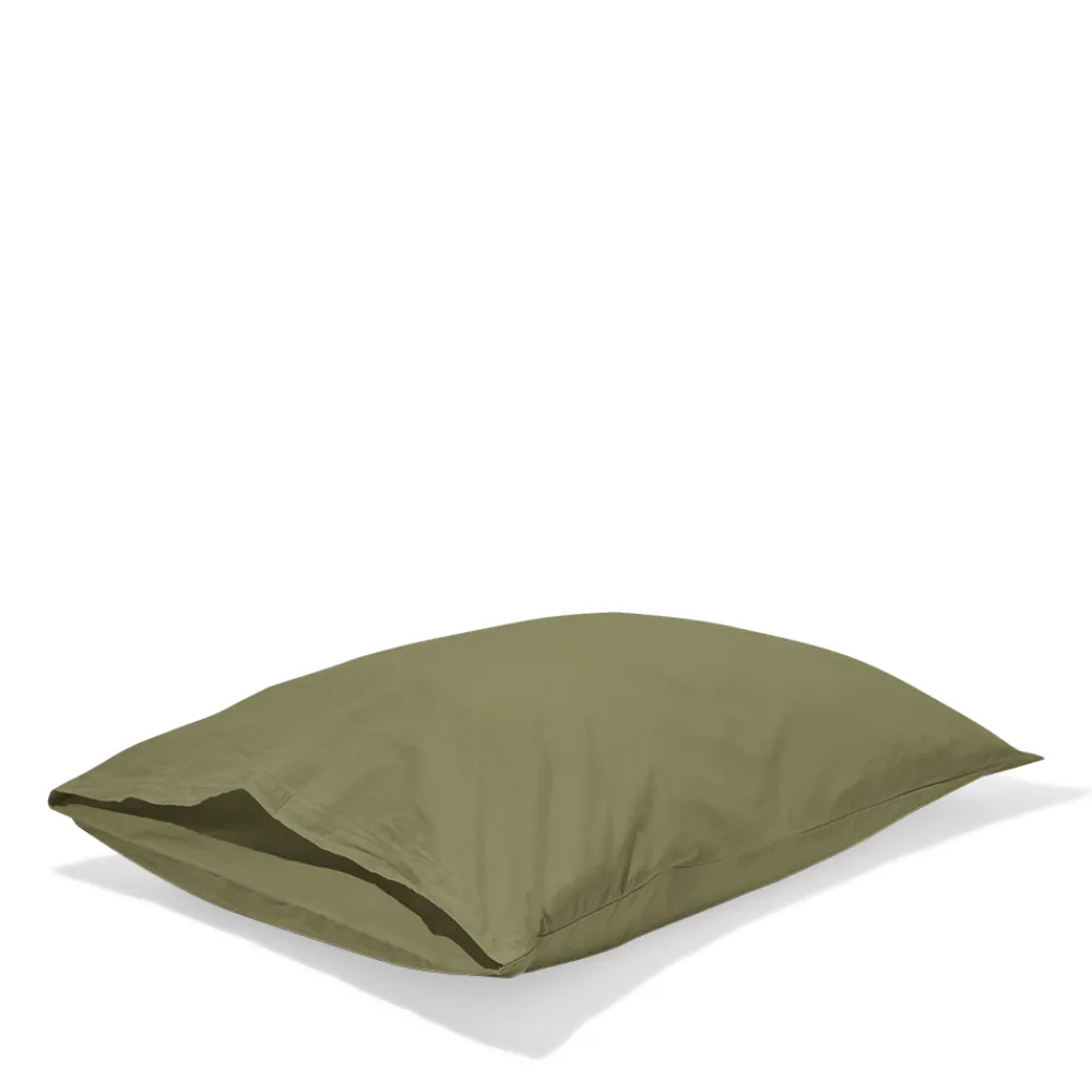 1700 COTEX Taie d'oreiller en percale de coton - Vert Camouflage