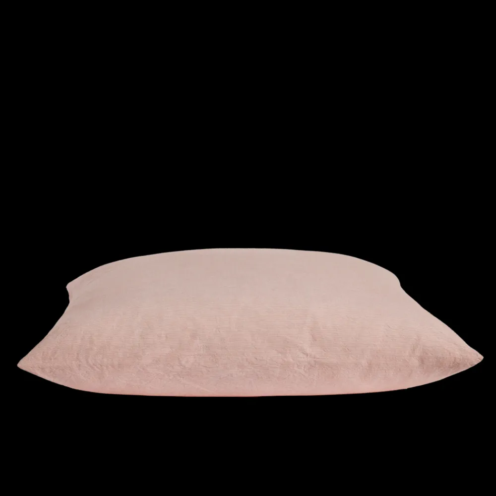 1700 COTEX Taie d'oreiller en percale de coton - Rayures Rouge Ocre