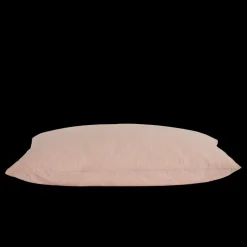 1700 COTEX Taie d'oreiller en percale de coton - Rayures Rouge Ocre