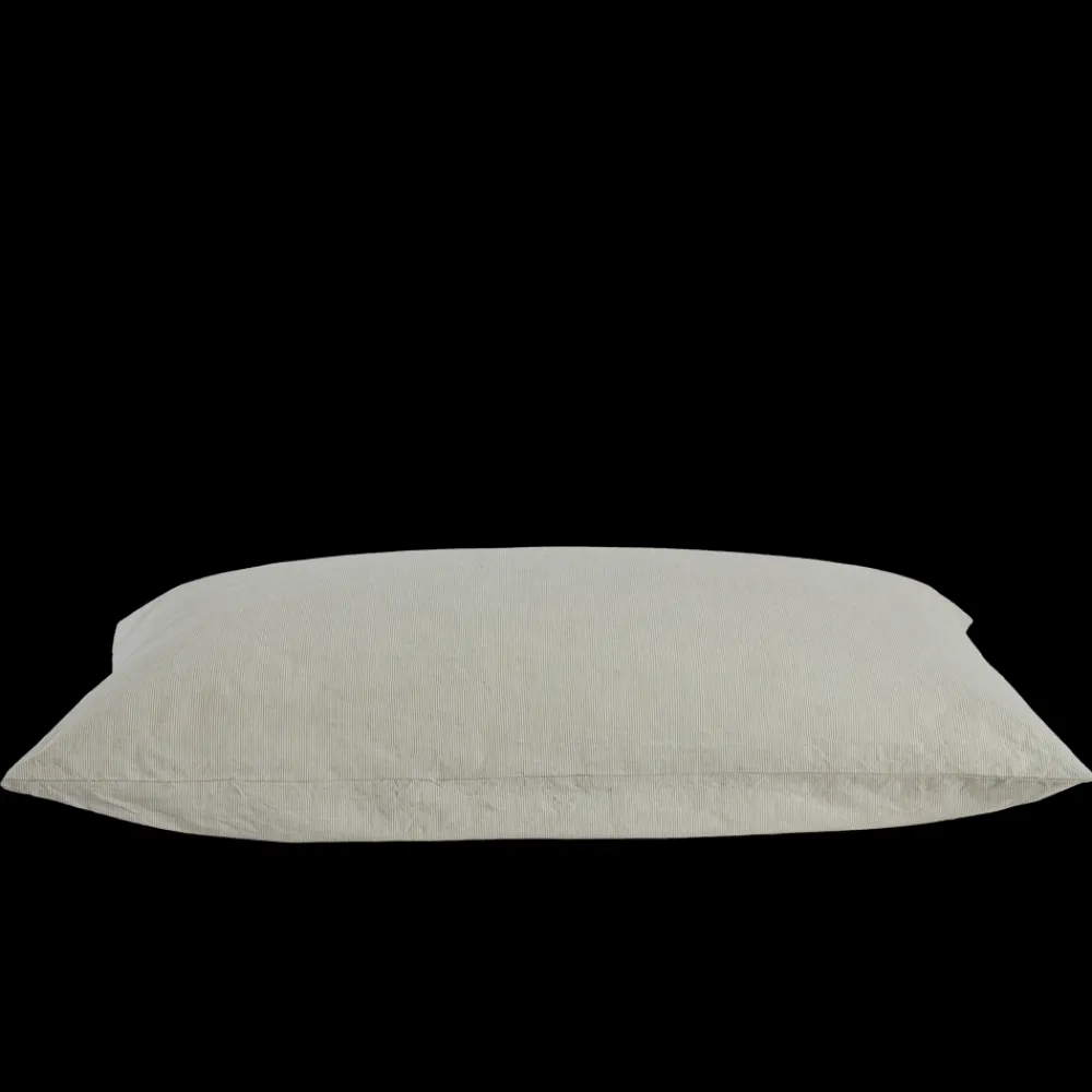 1700 COTEX Taie d'oreiller en percale de coton - Rayures Vert Camouflage