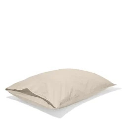 1700 COTEX Taie d'oreiller en percale de coton - Beige Dune