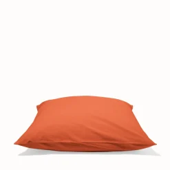 1700 COTEX Taie d'oreiller en percale de coton - Rouge Ocre