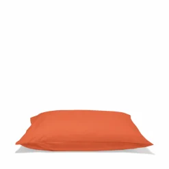 1700 COTEX Taie d'oreiller en percale de coton - Rouge Ocre