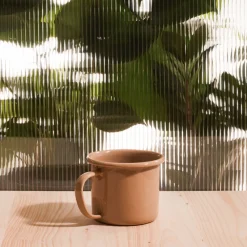 2161 ELIFLE ENAMELWARE Tasse anse creuse - Beige