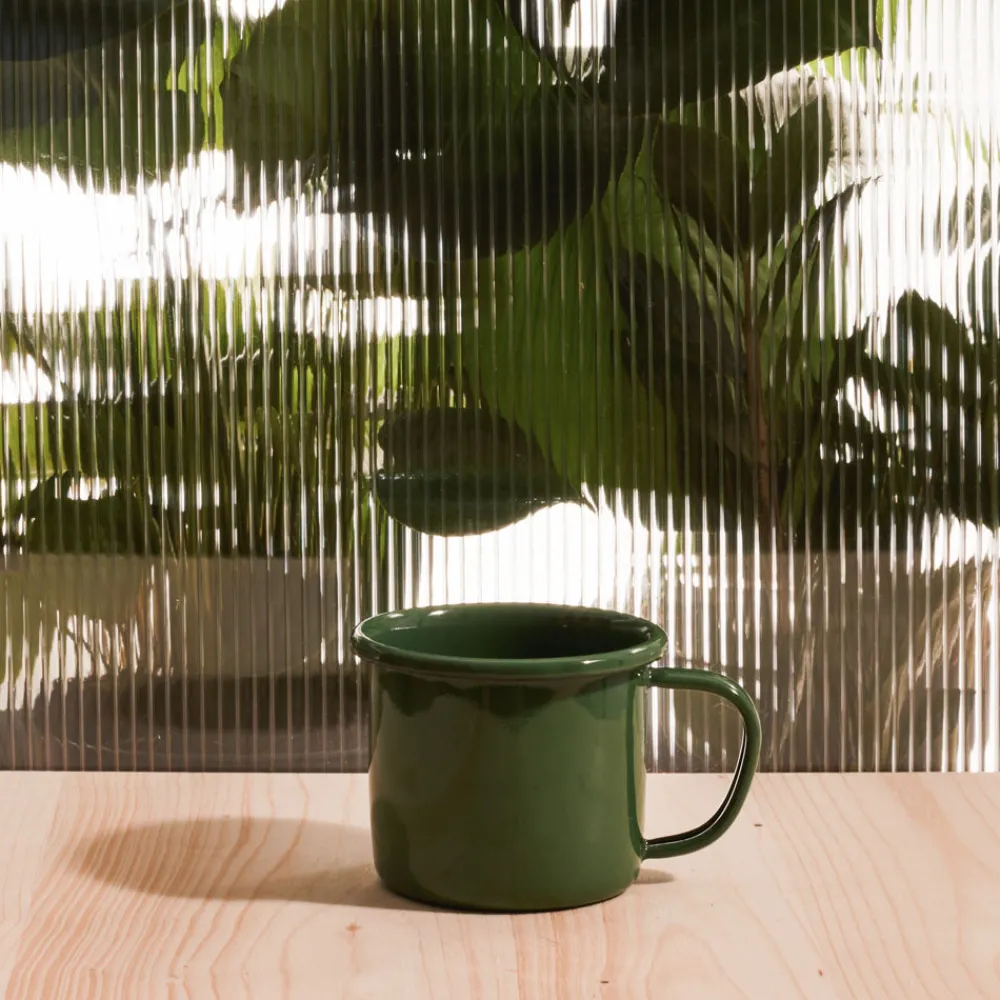 2161 ELIFLE ENAMELWARE Tasse anse creuse - Vert