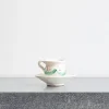 2030 AJUAR Tasse et soucoupe peinte à la main - Vert