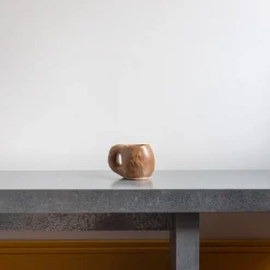 2026 TR CUITE Tasse façonnée à la main - Marron & Orange