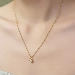 Women TEN - Pendentif Dipper Charm - Doré Pierre de lune