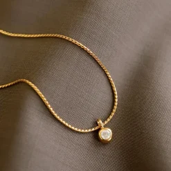 Women TEN - Pendentif Dipper Charm - Doré Pierre de lune