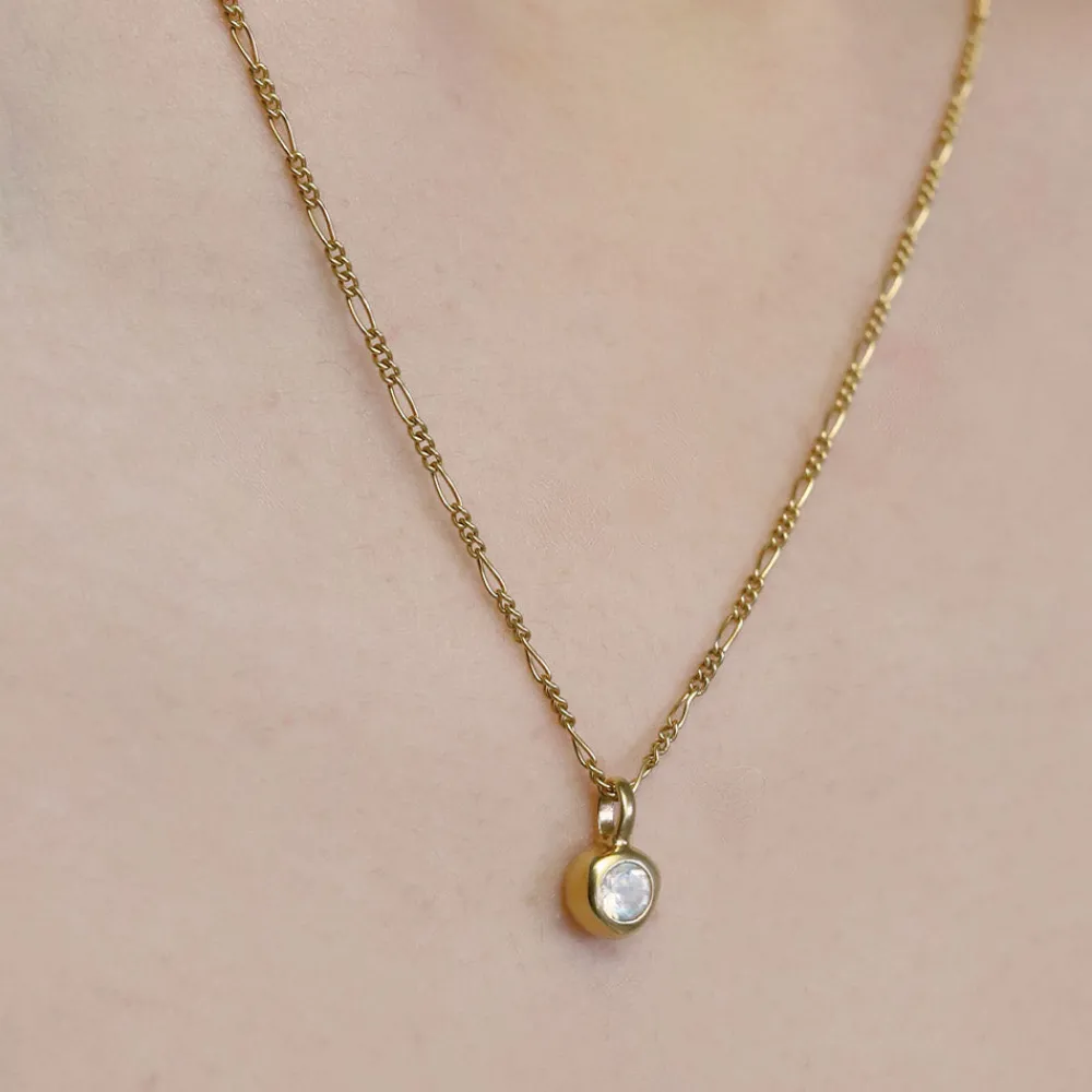 Women TEN - Pendentif Dipper Charm - Doré Pierre de lune
