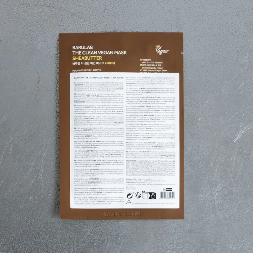 780 MIIN COSMETICS The Clean Vegan Mask - Shea Butter - Barulab