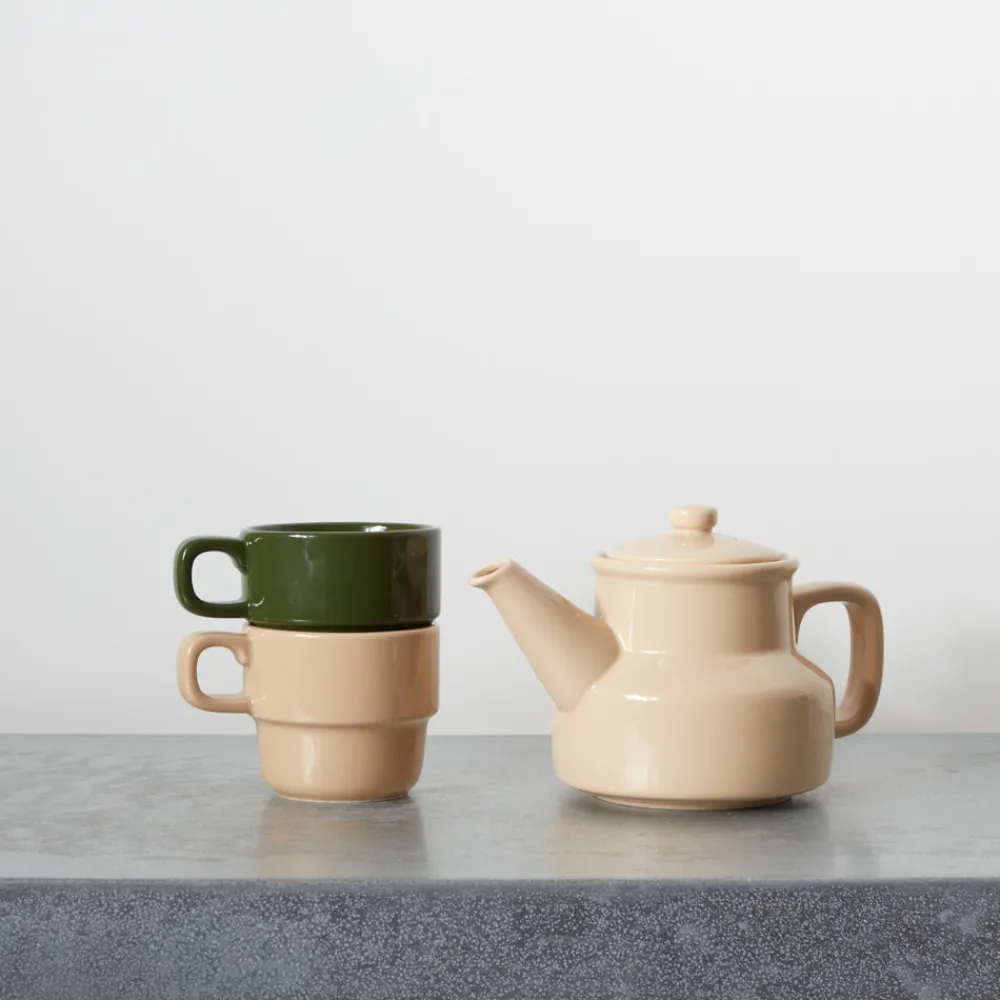 2031 MARUMITSU POTERIE Théière Causette - Beige