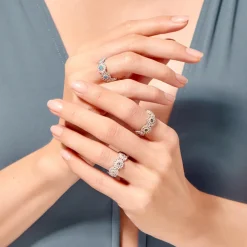 Women TITYARAVY - Bague Saï-7 Argent - Topaze blanche