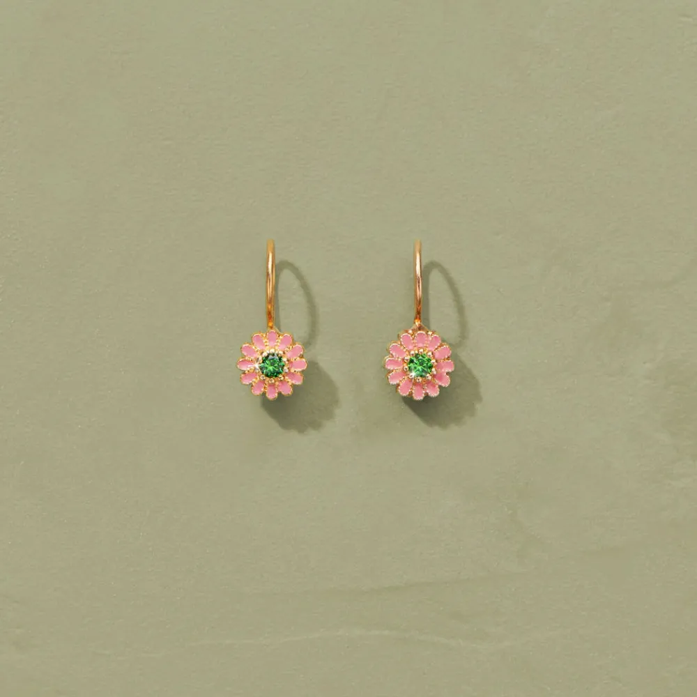Women TITYARAVY - Boucles d'oreilles émail Saï - Rose