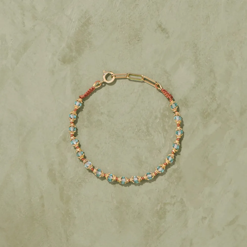Women TITYARAVY - Bracelet Kamilah Aigue Marine - Bleu