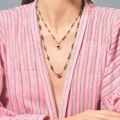 Women TITYARAVY - Collier Gini P Zoïsites - Marron