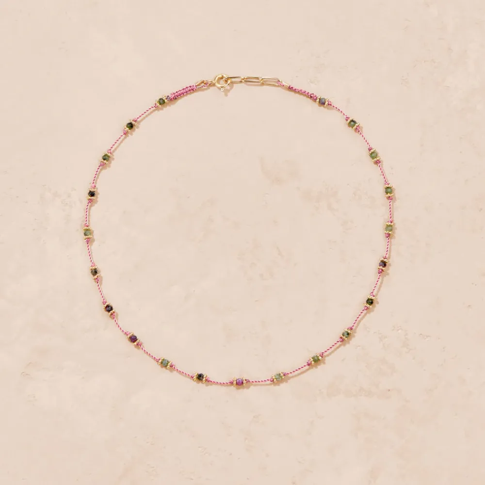 Women TITYARAVY - Collier Lotus - Rose Zoïsite