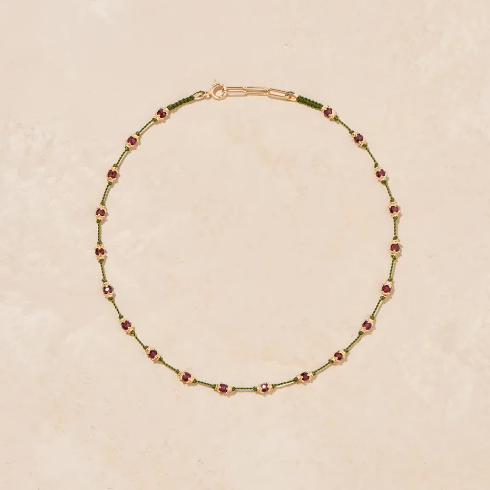 Women TITYARAVY - Collier Peony Grenat - Vert