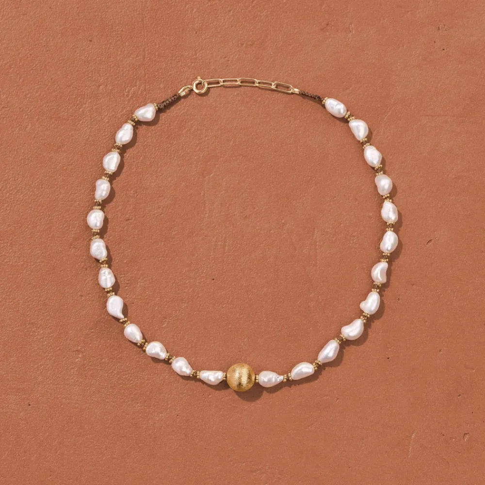 Women TITYARAVY - Collier Samhita Perle - Blanc