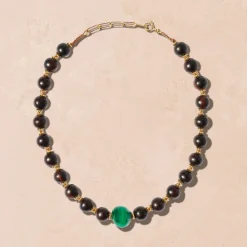 Women TITYARAVY - Collier Samhita Bois - Marron