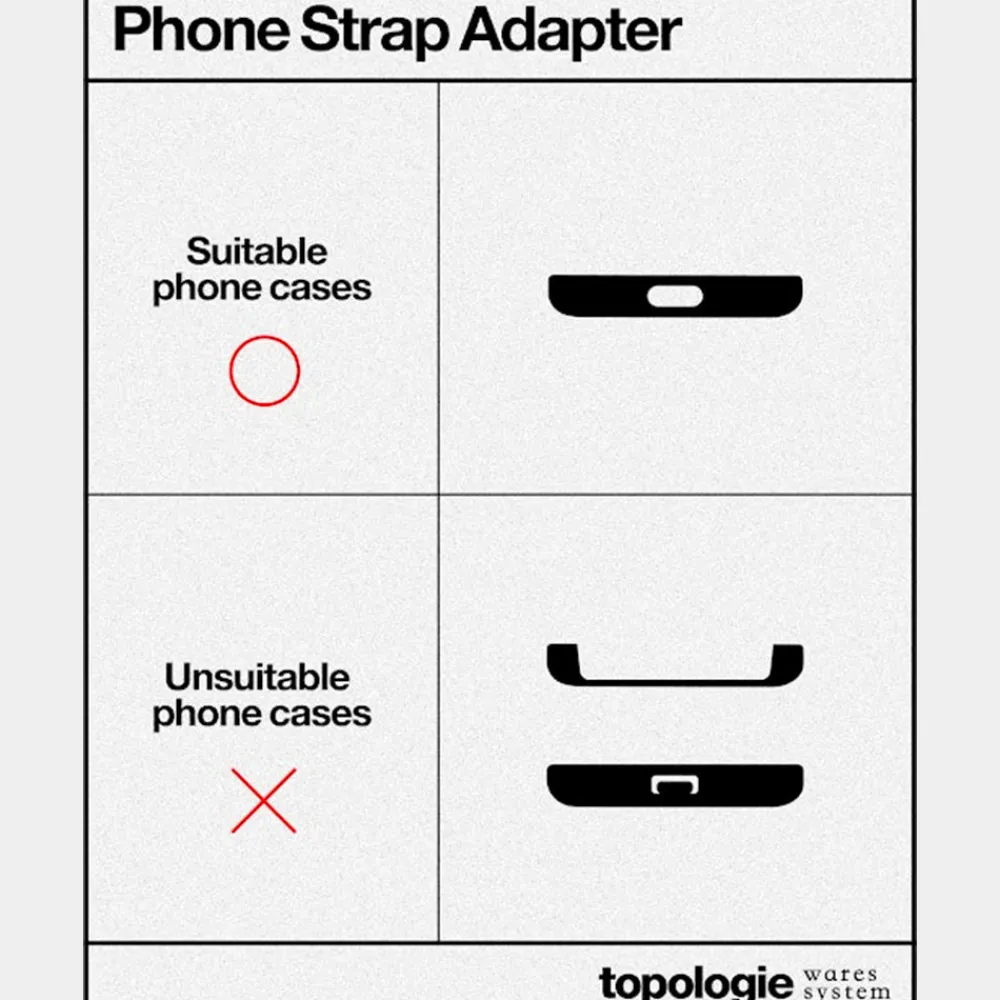 Women Topologie - Phone Strap Adapter - Noir