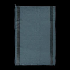 200 LINTEX Torchon en lin lavé - Bleu Pétrole
