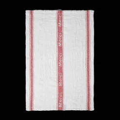 1700 COTEX Torchon en lin lavé - Merci Rouge