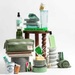 200 LINTEX Trousse de toilette en lin lavé - Vert d'Anduze