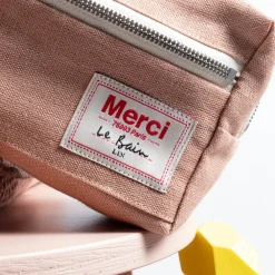 200 LINTEX Trousse de toilette en lin lavé - Rose Argile