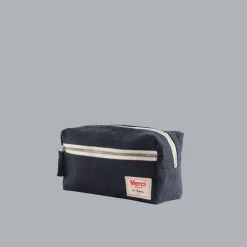 200 LINTEX Trousse de toilette en lin lavé - Bleu Encre
