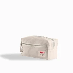 200 LINTEX Trousse de toilette en lin lavé - Pierre