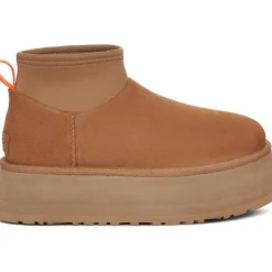 Women UGG - Bottes Classic Mini Dipper - Chestnut