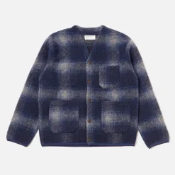 Universal Works - Cardigan à poches - Navy & Grey