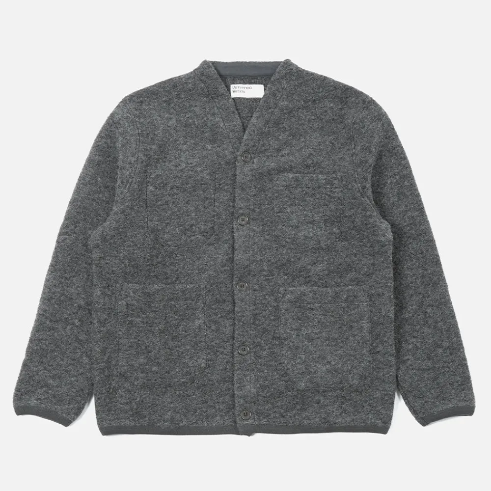 Universal Works - Cardigan à poches - Gris