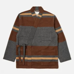 Universal Works - Veste Kyoto Work - Rayures Noir