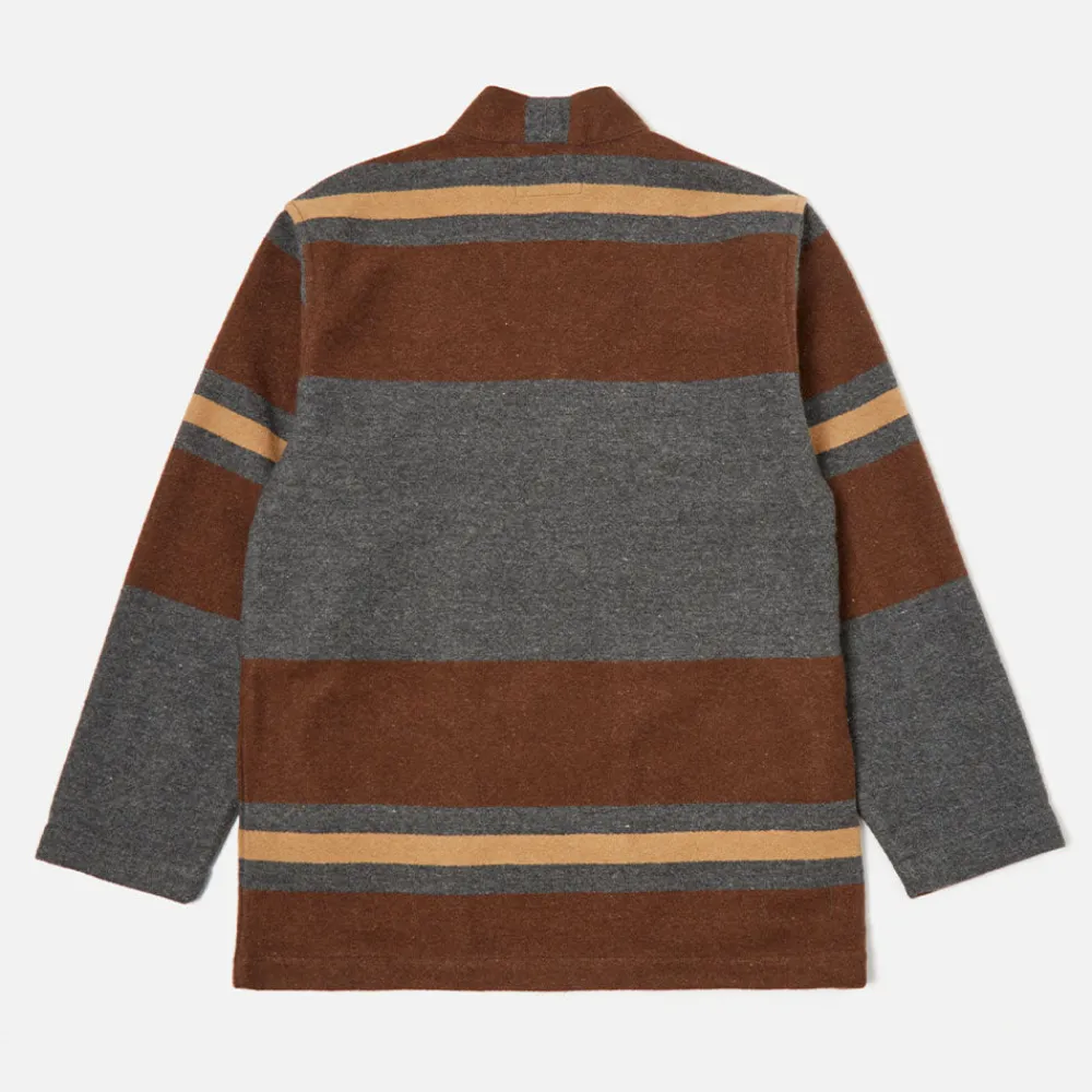 Universal Works - Veste Kyoto Work - Rayures Noir