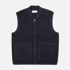 Universal Works - Veste Zip Waistcoat - Marine