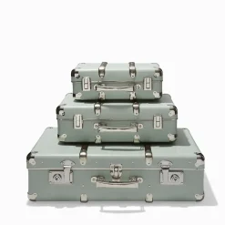 256 KAZETO Valise rigide en carton bouilli - Céladon