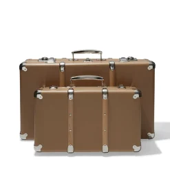 256 KAZETO Valise rigide en carton bouilli - Marron