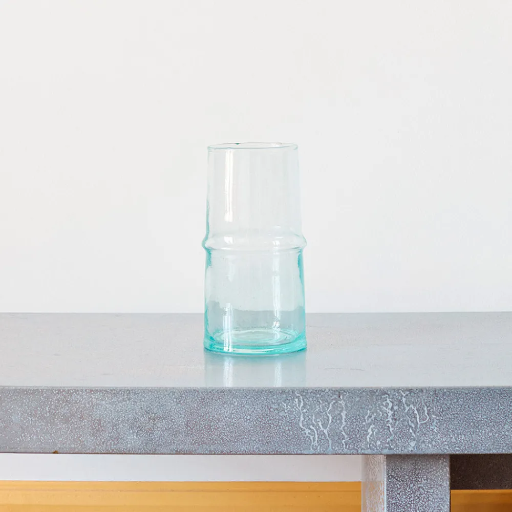 1286 HOUSEHOLD HARDWARE Vase Incline en verre recyclé