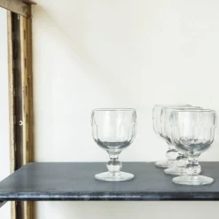 115 LA ROCHERE Verre à pied en verre pressé - Coteau