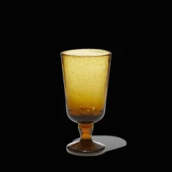 1108 SALAHEDDIN Verre à vin en verre soufflé - Ambre