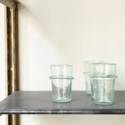 1108 SALAHEDDIN Verre annelé en verre soufflé - Transparent