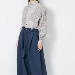Women Vlas Blomme - Chemisier Arabesque - beige