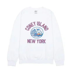 WILD DONKEY - Sweat Coney Island - Blanc