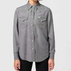 Women WRANGLER - Chemise Regular - Gris