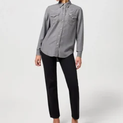 Women WRANGLER - Chemise Regular - Gris