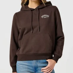Women WRANGLER - Hoodie Regular - Marron