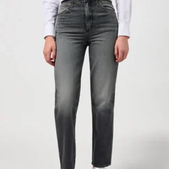 Women WRANGLER - Jeans Mom Straight - Anthracite