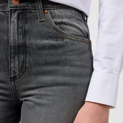 Women WRANGLER - Jeans Mom Straight - Anthracite